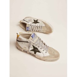 Mid Star LTD sneakers with leather and suede upper and snake-print leather star
