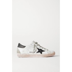 Superstar distressed leather sneakers